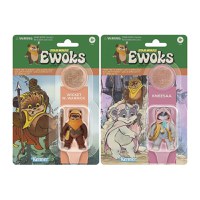 Set 2 Figurine Articulate Star Wars Ewoks Vintage Collection Wicket W Warrick & Kneesaa 10 cm - 4