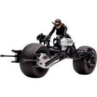 Set Figurina Articulata si Vehicul DC Multiverse Vehicle Batpod with Catwoman (The Dark Knight Rises) - 1