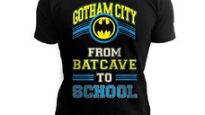 Tricou Batman - Batcave to School Negru - L