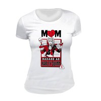 Tricou Dama White DC Comics - Mom Badass as Harley Quinn - M - 1