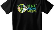 Tricou Rick and Morty - Unisex Black - Peace Among Worlds - L