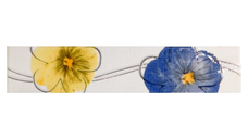 Brau decorativ faianta baie / bucatarie Murano Yellow-Cobalt  5 x 25