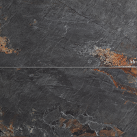 Gresie portelanata rectificata Stone Rust Nero Carving 60X120 mata - 1