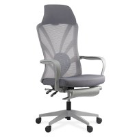 Scaun ergonomic cu spatar rabatabil si suport picioare SYYT 9512 gri - 1