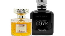 Pachet 2 parfumuri, Fallen Angel si All you need is love by Asten, 100ml