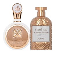 Pachet 2 produse, Lattafa Fakhar Woman si Poudre Accord by Adyan, 100 ml - 1