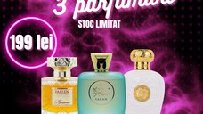 Pachet 3 parfumuri, Fallen Angel + Sarah + Opulent Musk, 100 ml