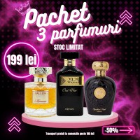 Pachet 3 parfumuri, Opulent Oud + Fallen Angel + Wujood Oud Noir, 100 ml - 1