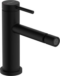 Baterie bideu Hansgrohe Tecturis S ventil pop-up inclus negru mat - 1