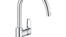 Baterie bucatarie Grohe BauLoop cu pipa C crom