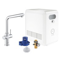 Baterie bucatarie Grohe Blue Professional cu pipa L sistem filtrare starter kit crom - 1