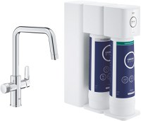 Baterie bucatarie Grohe Blue Pure Eurosmart cu pipa U sistem filtrare osmoza + mineralizare starter kit crom - 1