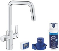 Baterie bucatarie Grohe Blue Pure Start cu pipa U sistem filtrare starter kit crom - 1