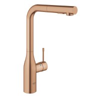 Baterie bucatarie Grohe Essence cu dus extractibil dual spray pipa L brushed warm sunset - 1