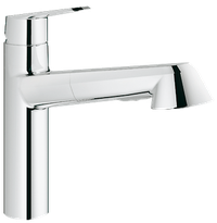 Baterie bucatarie Grohe Eurodisc Cosmopolitan dus extractibil cu doua tipuri de jet crom - 1