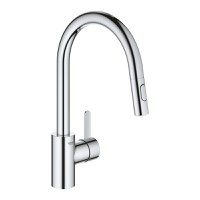 Baterie bucatarie Grohe Eurosmart Cosmopolitan cu dus extractibil dual spray pipa C crom - 1