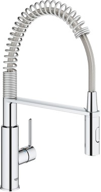 Baterie bucatarie Grohe Get cu pipa C flexibila crom - 1