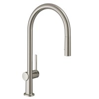 Baterie bucatarie Hansgrohe Talis M54 210 dus extractibil doua tipuri de jet si sBox finisaj inox - 1