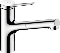 Baterie bucatarie Hansgrohe Zesis M33 150 dus extractibil cu 2 tipuri de jet crom - 1