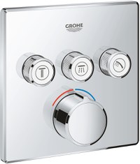 Baterie cada - dus Grohe SmartControl cu 3 functii montaj incastrat necesita corp ingropat crom - 1