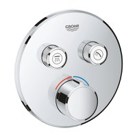 Baterie cada - dus Grohe SmartControl Round cu montaj incastrat necesita corp ingropat crom - 1