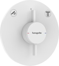 Baterie cada - dus Hansgrohe DuoTurn S cu doua functii montaj incastrat necesita corp ingropat alb mat - 1