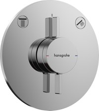 Baterie cada - dus Hansgrohe DuoTurn S cu doua functii montaj incastrat necesita corp ingropat crom - 1