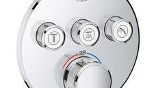 Baterie cada - dus termostatata Grohe Grohtherm SmartControl Round cu 3 functii montaj incastrat necesita corp ingropat crom