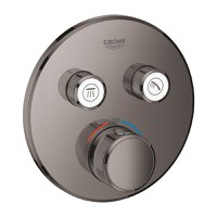 Baterie cada - dus termostatata Grohe Grohtherm SmartControl Round montaj incastrat necesita corp ingropat hard graphite - 1