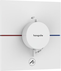 Baterie cada - dus termostatata Hansgrohe ShowerSelect Comfort E cu montaj incastrat necesita corp ingropat alb mat - 1