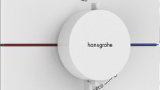 Baterie cada - dus termostatata Hansgrohe ShowerSelect Comfort Q cu 2 functii  montaj incastrat  necesita corp ingropat  alb mat