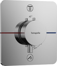 Baterie cada - dus termostatata Hansgrohe ShowerSelect Comfort Q cu 2 functii montaj incastrat necesita corp ingropat crom - 1