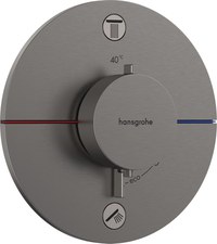 Baterie cada - dus termostatata Hansgrohe ShowerSelect Comfort S cu 2 functii montaj incastrat necesita corp ingropat negru periat - 1