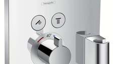 Baterie cada - dus termostatata Hansgrohe ShowerSelect cu agatatoare dus montaj incastrat necesita corp ingropat