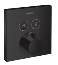 Baterie cada - dus termostatata Hansgrohe ShowerSelect cu montaj incastrat necesita corp ingropat negru mat - 1