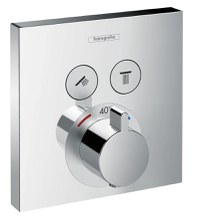 Baterie cada - dus termostatata Hansgrohe ShowerSelect cu montaj incastrat necesita corp ingropat - 1