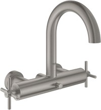 Baterie cada Grohe Atrio cu dubla comanda manare cruce supersteel - 1