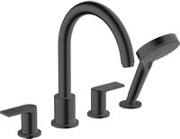 Baterie cu montaj pe cada Hansgrohe Vernis Blend cu 4 elemente negru mat - 1