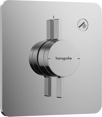 Baterie dus Hansgrohe DuoTurn Q cu montaj incastrat necesita corp ingropat crom - 1