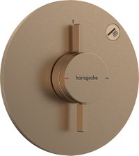 Baterie dus Hansgrohe DuoTurn S cu montaj incastrat necesita corp ingropat bronz periat - 1