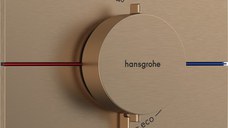 Baterie dus termostatata Hansgrohe ShowerSelect Comfort E cu montaj incastrat necesita corp ingropat bronz periat