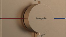 Baterie dus termostatata Hansgrohe ShowerSelect Comfort Q cu montaj incastrat necesita corp ingropat bronz periat