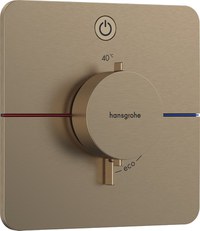 Baterie dus termostatata Hansgrohe ShowerSelect Comfort Q On/Off cu montaj incastrat necesita corp ingropat bronz periat - 1