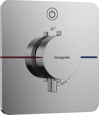 Baterie dus termostatata Hansgrohe ShowerSelect Comfort Q On/Off cu montaj incastrat necesita corp ingropat crom - 1