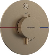 Baterie dus termostatata Hansgrohe ShowerSelect Comfort S On/Off cu montaj incastrat necesita corp ingropat bronz periat - 1