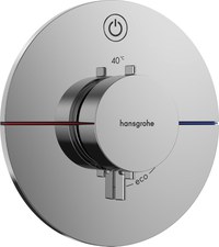 Baterie dus termostatata Hansgrohe ShowerSelect Comfort S On/Off cu montaj incastrat necesita corp ingropat crom - 1