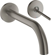 Baterie lavoar Grohe Atrio din 2 elemente pipa 221mm de perete necesita corp ingropat necesita corp ingropat brushed hard graphite - 1