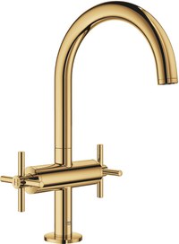 Baterie lavoar Grohe Atrio L cu dubla comanda manere in cruce cool sunrise - 1