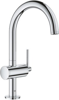 Baterie lavoar Grohe Atrio L cu pipa inalta ventil click-clack crom - 1