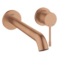 Baterie lavoar Grohe Essence L din 2 elemente de perete necesita corp incastrat brushed warm sunset - 1